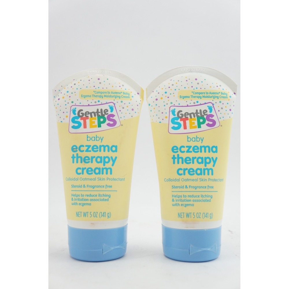 New 2-Pack Gentle Steps Baby Eczema Therapy Cream Colloidal Oatmeal 5oz Each